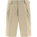 【15,000円以上1,000円OFF!!】 PRADA プラダ ベージュ Beige Gabardine shorts ショーツ メンズ 春夏2024 SPH343 S OOO1UPXF0065 【関税・送料無料】【ラッピング無料】 vi