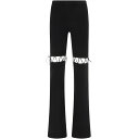ネンシドジョカ NENSI DOJAKA ズボン パンツ レディース ブラック Trousers Flared laced leggings KT022BLACK Black 関税 送料無料 ラッピング無料 2023AW vi