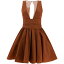 15,000߰ʾ头1,000OFF PINKO ԥ ֥饦 Brown Short dress with ruffles and V-neck ɥ쥹 ǥ ղ2024 102777Y3LEL44 ڴǡ̵ۡڥåԥ̵ vi