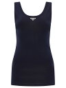 PRADA プラダ ブルー Blue Tank top with triangle logo トップス レディース 春夏2024 39576L S OOO14L0F0008 【関税・送料無料】【ラッピング無料】 vi