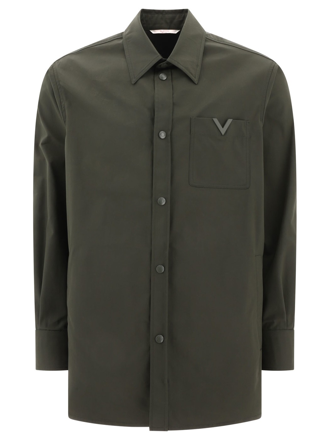 【土日限定クーポン配布中！】 VALENTINO バレンチノ グリーン Green Nylon overshirt with rubberised..