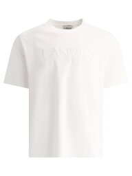 【0の付く日ポイント4倍】 LANVIN ランバン ホワイト White T-shirt with embroidered logo Tシャツ メンズ 春夏2024 TS0010J208-P2401 【関税・送料無料】【ラッピング無料】 vi