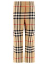 【10周年記念クーポン！P4倍！】 BURBERRY バーバリー ベージュ Beige Check cotton twill trousers パンツ レディース 秋冬2023 8071101 【関税・送料無料】【ラッピング無料】 vi