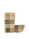 【15,000円以上1,000円OFF!!】 BURBERRY バーバリー ベージュ Beige Check wool cashmere hooded scarf ファッション小物 メンズ 秋冬2023 8077638 【関税・送料無料】【ラッピング無料】 vi