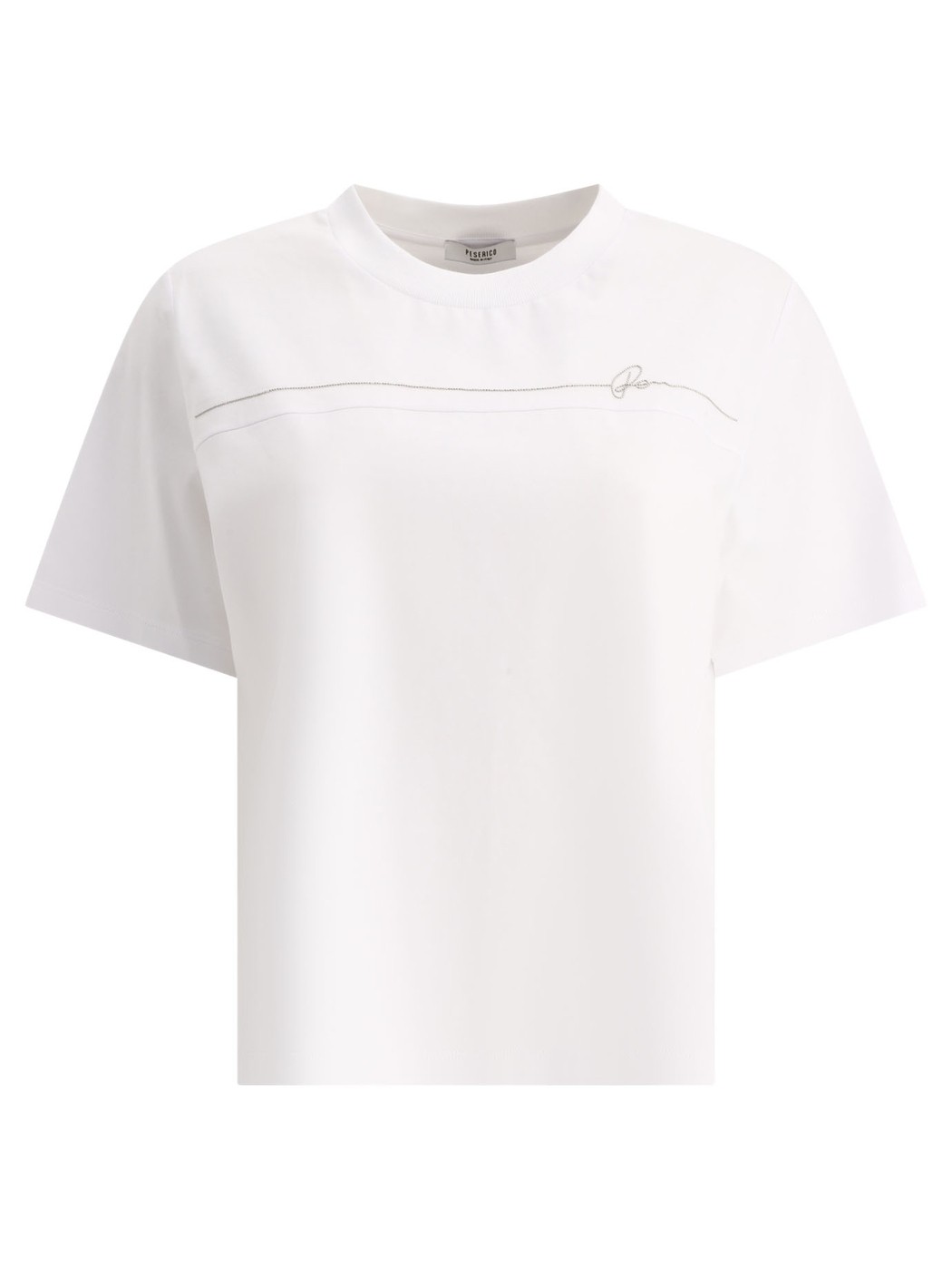 1ϥȥ꡼ǥݥ3ܡ PESERICO ڥꥳ ۥ磻 White T-shirt with bright detail T ǥ ղ2024 S06892J0Q300070001 ڴǡ̵ۡڥåԥ̵ vi