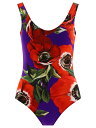 DOLCE&GABBANA ドルチェ&ガッバーナ パープル Purple Racing swimsuit with anemone print ファッション小物 レディース 春夏2024 O9A46JFSG8DHPAA5 【関税・送料無料】【ラッピング無料】 vi