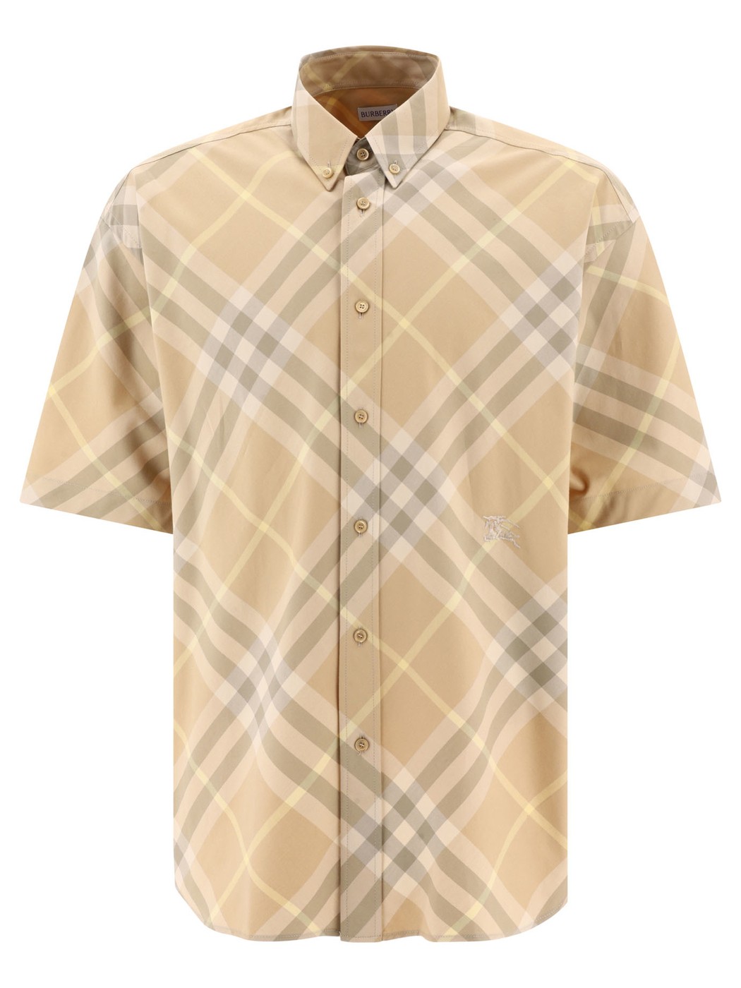 バーバリー BURBERRY バーバリー ベージュ Beige Check cotton shirt シャツ メンズ 春夏2024 8082478 【関税・送料無料】【ラッピング無料】 vi