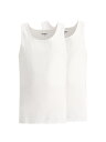 カーハート ダブリューアイピー CARHARTT WIP Tシャツ メンズ ホワイト T-shirts Set of 2 ribbed tank tops I033227931.XX White 関税 送料無料 ラッピング無料 2024SS vi
