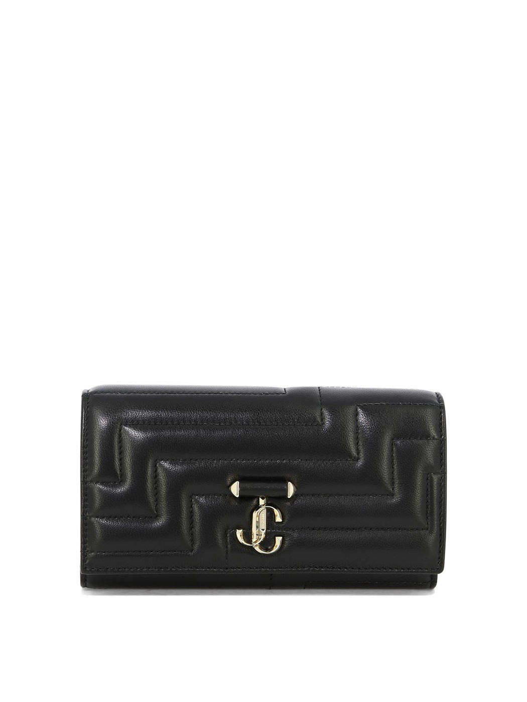 ジミーチュウ 財布（レディース） JIMMY CHOO ジミーチュウ ブラック Black Wallet with Pearl Strap クラッチバッグ レディース 春夏2024 AVENUE WALLET/CHAINNBABLACK/LIGHT GOLD 【関税・送料無料】【ラッピング無料】 vi