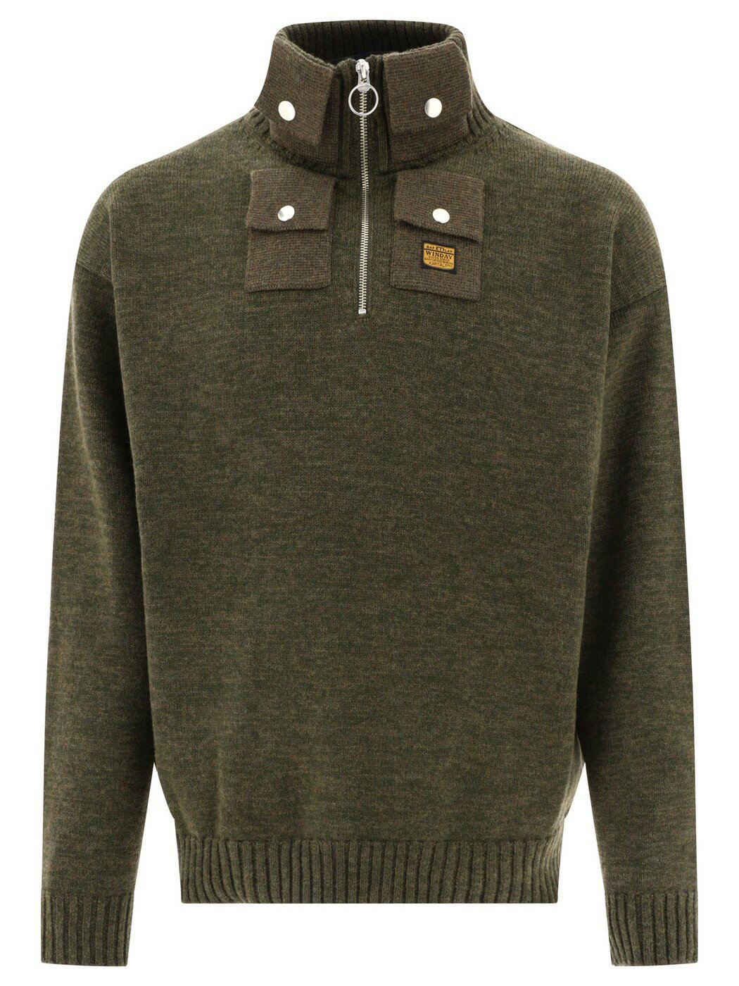 KAPITAL キャピタル グリーン Green 8G half-zip sweater ニットウェア メンズ 春夏2024 K2311KN155KHA 【関税 送料無料】【ラッピング無料】 vi