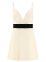 【本日ポイント4倍!!】 ドルチェ&ガッバーナ DOLCE&GABBANA ワンピース ドレス レディース ホワイト Dresses Woolen dress with satin belt and straps F6JEYTFUBGEW0001 White 関税 送料無料 ラッピング無料 2024SS vi