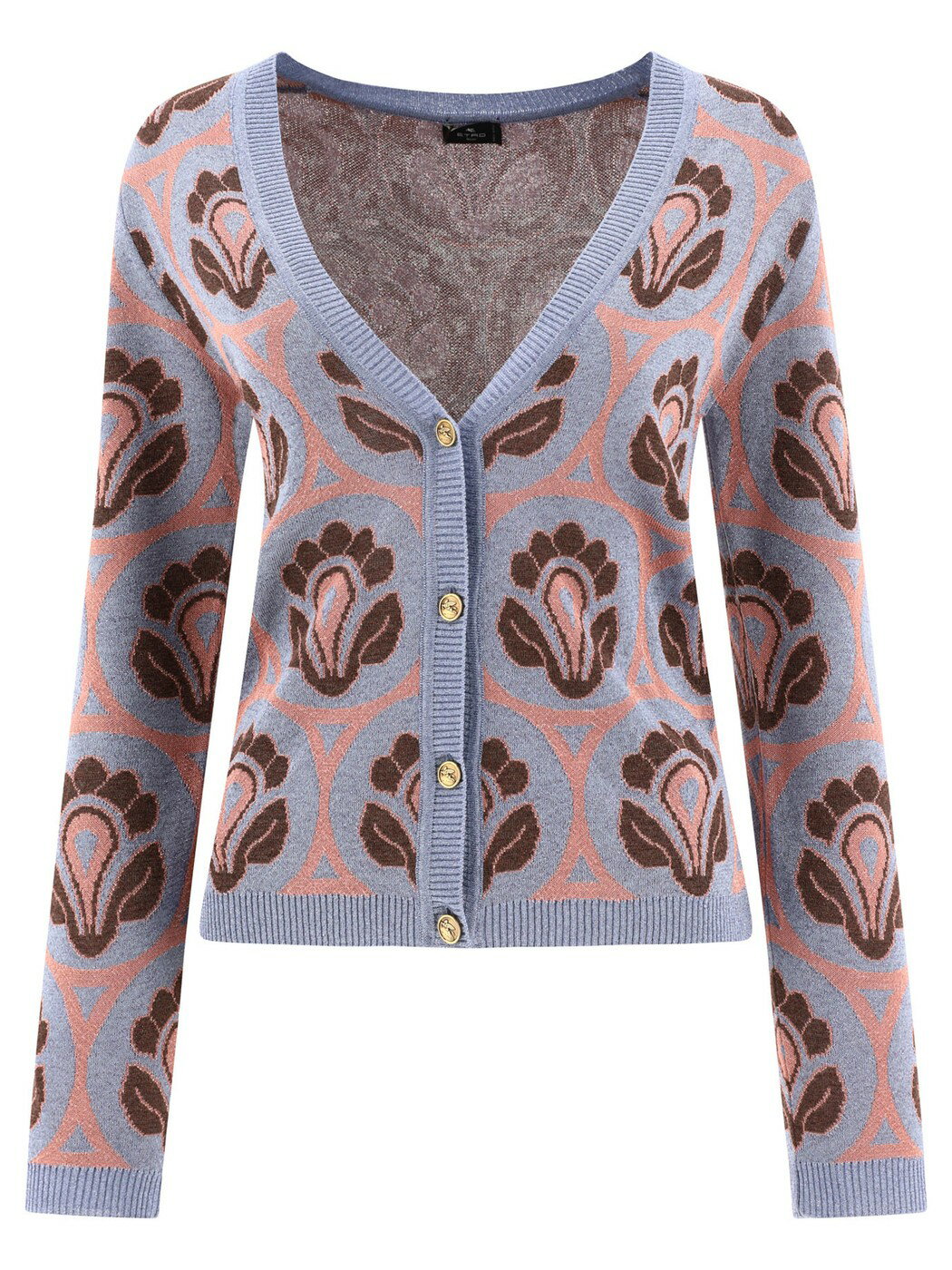 ETRO エトロ ブルー Light Blue Jacquard knit cardigan ニットウェア レディース 春夏2024 WRKE0119AV310X0880 【関税・送料無料】【ラッピング無料】 vi