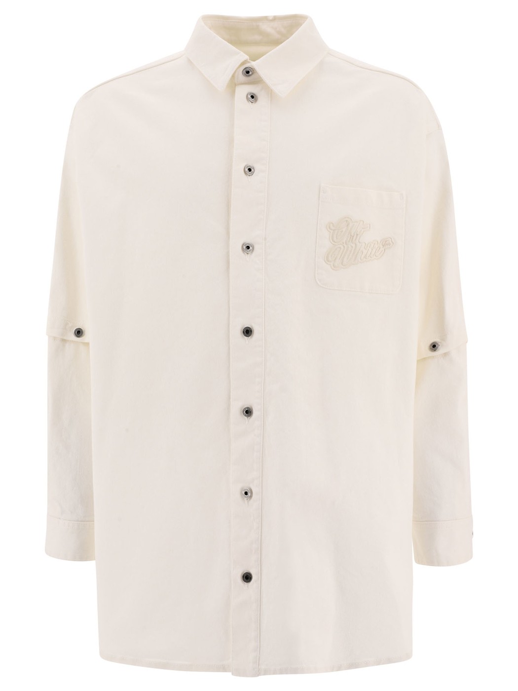 OFF WHITE եۥ磻 ۥ磻 White Embroidered overshirt 㥱å  ղ2024 OMYD059S24DEN0010202 ڴǡ̵ۡڥåԥ̵ vi