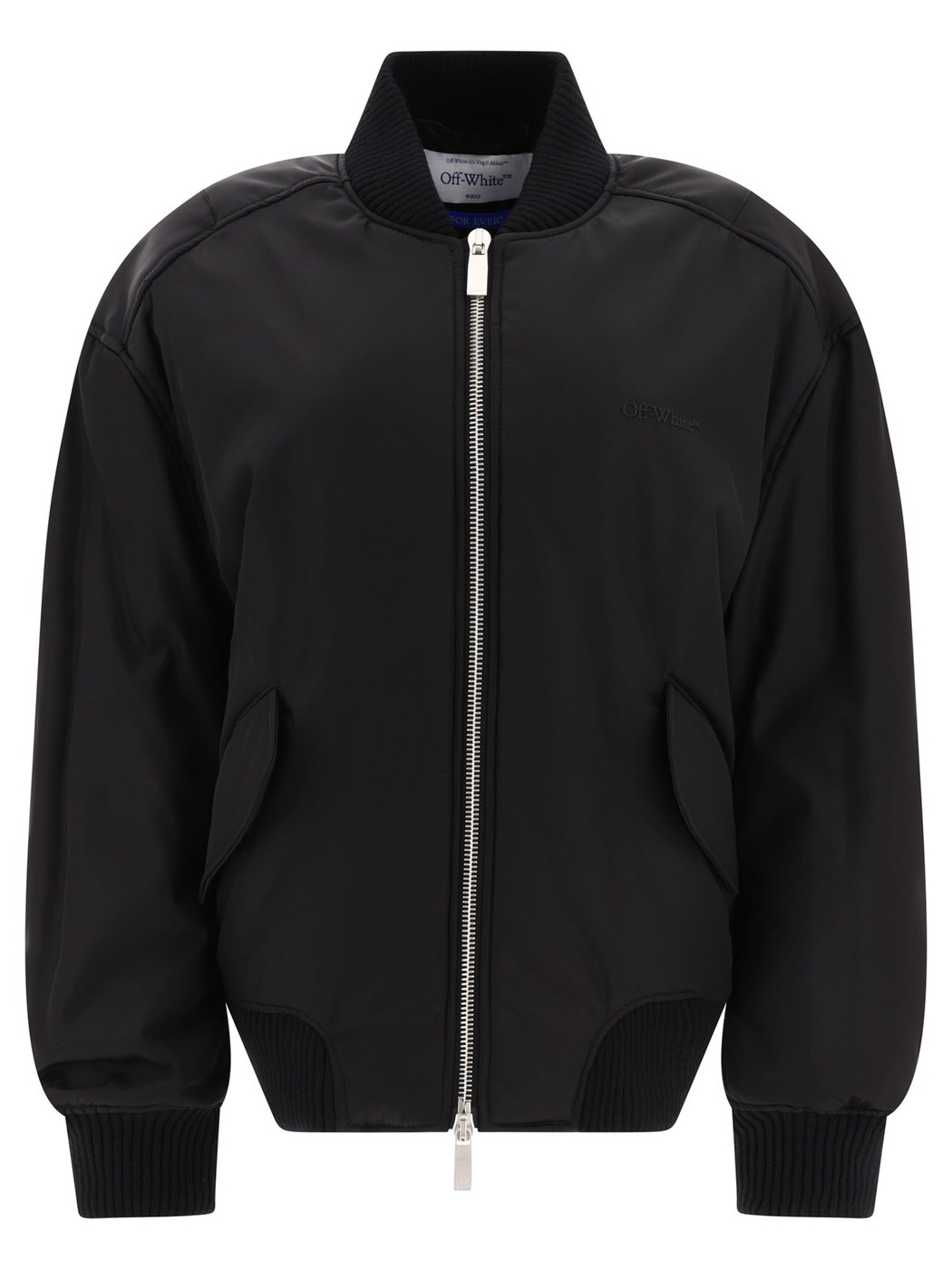 OFF WHITE オフホワイト ブラック Black Oversized nylon bomber jacket ジャケット レディース 春夏2024 OWEH028C99FAB0011010 【関税・送料無料】【ラッピング無料】 vi
