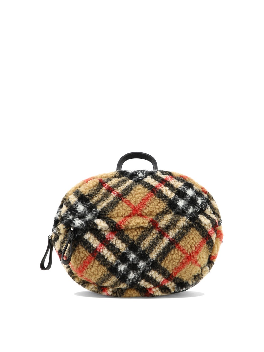 0դݥ4ܡ BURBERRY СХ꡼ ١ Beige Check fleece belt bag ȥåץ 륺 ղ2024 8078138 ڴǡ̵ۡڥåԥ̵ vi