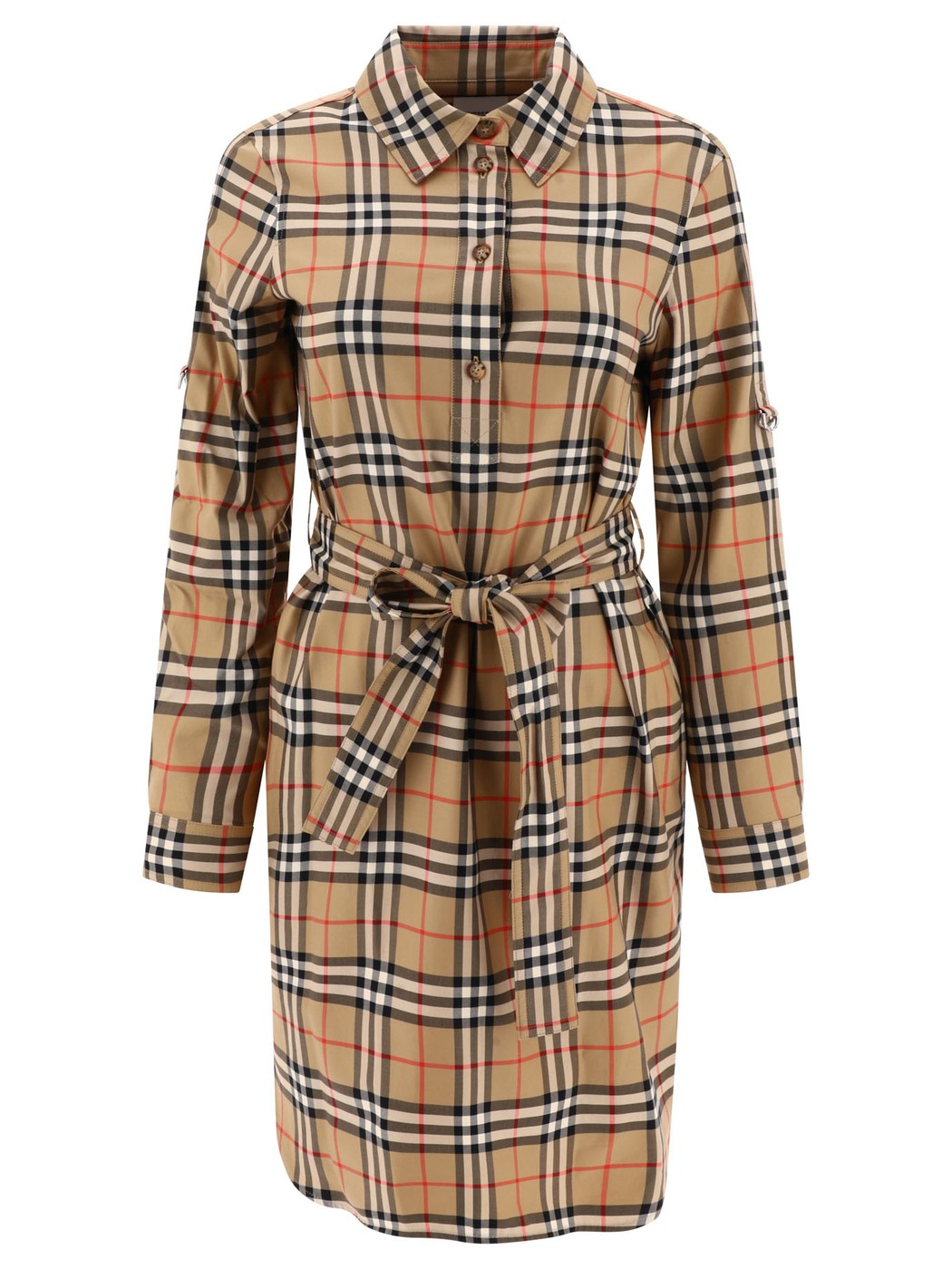 【本日5の付く日ポイント4倍!】 BURBERRY バーバリー ベージュ Beige Check belted dress ドレス レディース 春夏2024 8085647 【関税・送料無料】【ラッピング無料】 vi