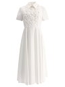 【15,000円以上1,000円OFF!!】 VALENTINO バレンチノ ホワイト White Dress with Hibiscus embroidery ドレス レディース 春夏2024 4B0VA8X55DN0BO 【関税・送料無料】【ラッピング無料】 vi