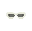 ロエベ 【15,000円以上1,000円OFF!!】 LOEWE ロエベ ホワイト White Inflated cateye sunglasses サングラス・メガネ レディース 秋冬2023 LW40097I5520A 【関税・送料無料】【ラッピング無料】 vi