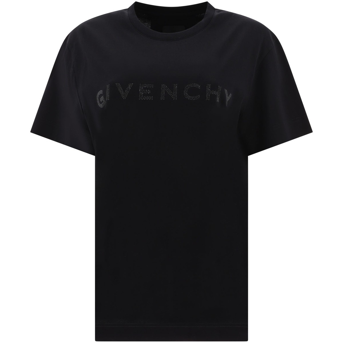 GIVENCHY ジバンシィ ブラック Black GIVENCHY t-shirt in cotton with rhinestones Tシャツ レディース 秋冬2023 BW707Z3YGQ001 【関税・送料無料】【ラッピング無料】 vi