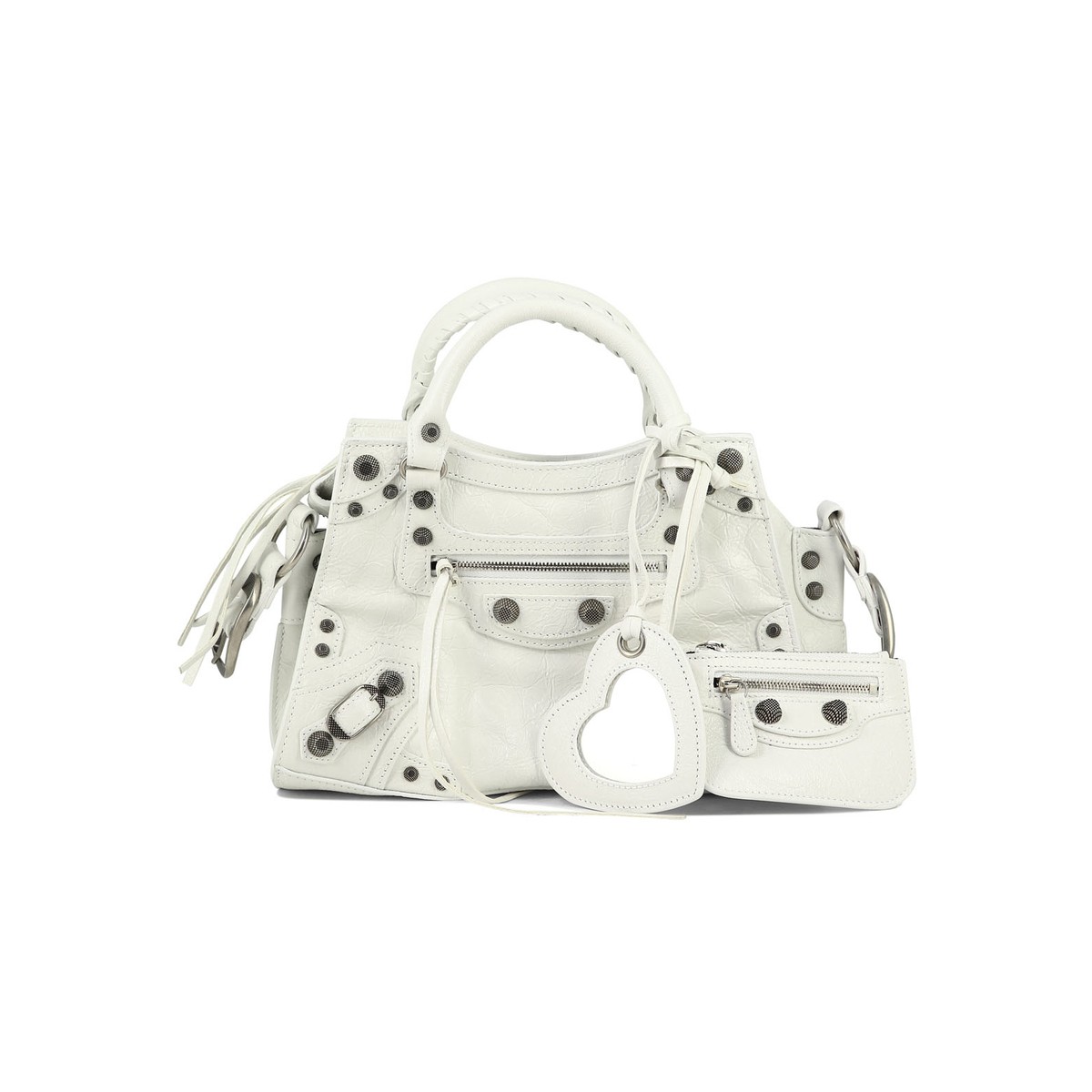 ハンドバッグ 【毎月1日はエントリーでポイント3倍！】 BALENCIAGA バレンシアガ ホワイト White "Neo Cagole XS" handbag バッグ レディース 秋冬2023 700940210B09104 【関税・送料無料】【ラッピング無料】 vi