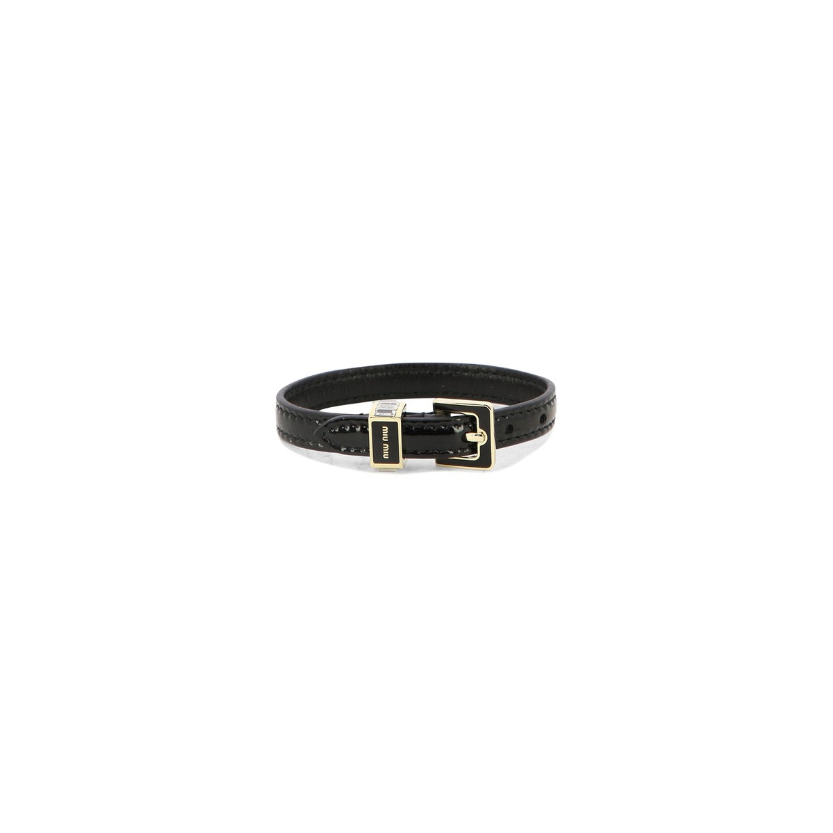 ミュウミュウ レザーブレスレット レディース MIU MIU ミュウ ミュウ ブラック Black Leather bracelet ジュエリー レディース 秋冬2023 5IB4722F9GF0002 【関税・送料無料】【ラッピング無料】 vi