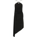 CELINE セリーヌ ブラック Black Asymmetrical dress with crossover ドレス レディース 2R32F948A38NO 【関税・送料無料】【ラッピング無料】 vi