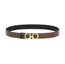 サルヴァトーレフェラガモ 【15,000円以上1,000円OFF!!】 FERRAGAMO フェラガモ ブラウン Brown Reversible and adjustable "Gancini" belt ベルト レディース 秋冬2023 0764023 【関税・送料無料】【ラッピング無料】 vi