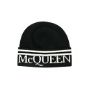  ALEXANDER MCQUEEN アレキサンダー マックイーン ブラック Black "McQueen" beanie 帽子 レディース 春夏2024 7304303206Q1078  vi