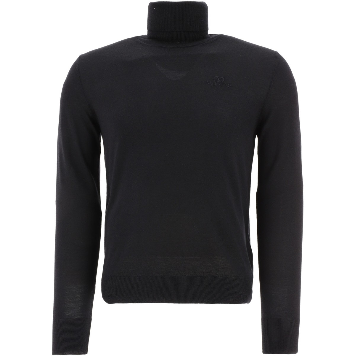 VALENTINO バレンチノ ブラック Black Logo-embroidered sweater ニットウェア メンズ 1V3KC21N8NF0NO 【関税・送料無料】【ラッピング無料】 vi