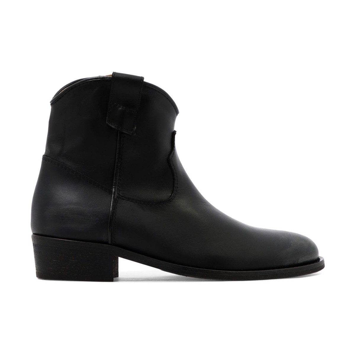 VIA ROMA 15 ヴィアローマ ブラック Black Texan ankle boots ブーツ レディース 春夏2024 1476MALIBU NERO 【関税・送料無料】【ラッピング無料】 vi