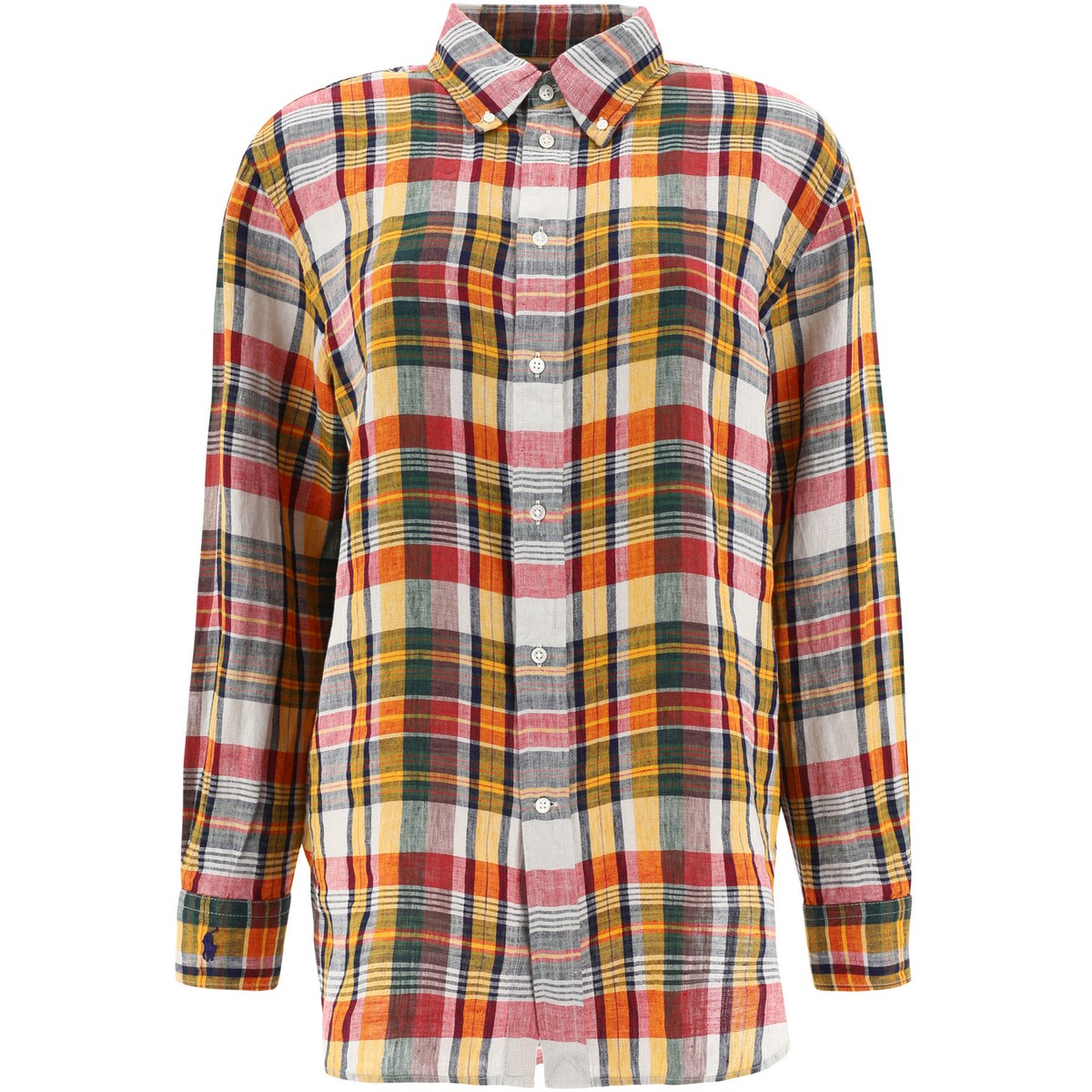 POLO RALPH LAUREN ラルフローレン レッド Red Plaid shirt シャツ レディース 春夏2024 2118923690011321 BLUE/RED/GOLD MULTI 【関税・送料無料】【ラッピング無料】 vi