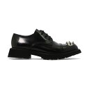 ALEXANDER MCQUEEN アレキサンダー マックイーン ブラック Black Derby Punk Stud lace-up shoes ドレスシューズ メンズ 705083WIC631081 【関税 送料無料】【ラッピング無料】 vi