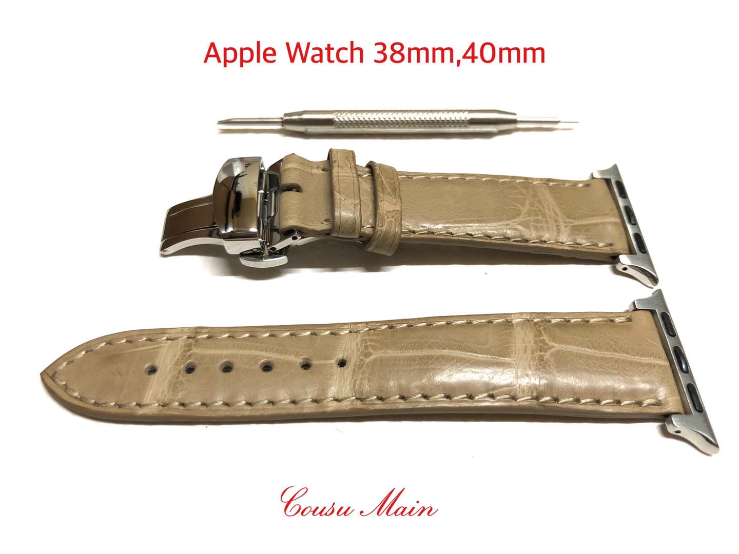 アップルウォッチ バンド ベルト apple watch series 7,6,SE,5,4,3,2,1 38mm 40mm 41mm クロコダイル　クロコベルト　両面　クロコ時計..