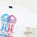 COVAS GRAPHIC Tシャツ 悪魔のイカ ホワイト 白 301462-10 ユニセックス 半袖 プリントTシャツ イカ 綿 デザイン コバスグラフィック