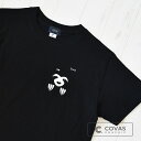 COVAS GRAPHIC Tシャツ ナマケモノ ブラック 黒 303003-19 ユニセックス 半袖 プリントTシャツ 動物 怠け者 綿 デザイン コバスグラフィック