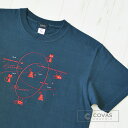 COVAS GRAPHIC Tシャツ キャッツアイ スチールブルー 303006-27 ユニセックス 半袖 プリントTシャツ 猫 猫Tシャツ 綿 デザイン コバスグラフィック