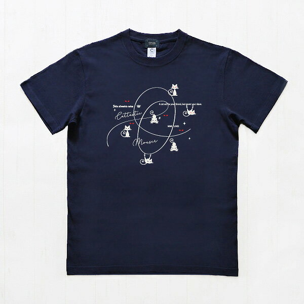 【SALE】【セール】　　COVAS GRAPHIC Tシャツ キャッツアイ ネイビー 紺 303006-2...