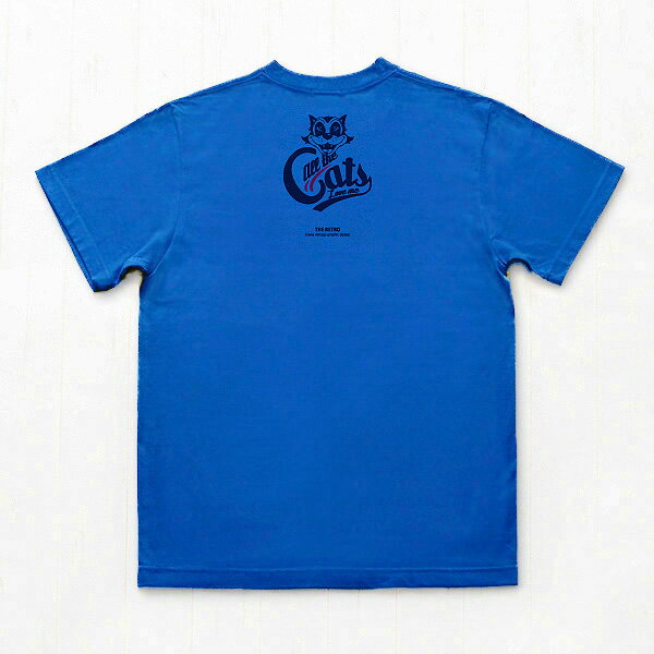 COVAS GRAPHIC Tシャツ "キャッツA" ロイヤルブルー 337313-25 ユニセックス 半袖 綿100% 猫 キャット プリントTシャツ デザインTシャツ グラフィックTシャツ メンズ レディース 男女兼用