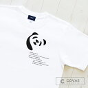 COVAS GRAPHIC ユニセックス Tシャツ パンダアイコン 325234-10 ホワイト 白 半袖 綿100% パンダ 熊猫 プリントTシャツ デザインTシャツ グラフィックTシャツ メンズ レディース 男女兼用 その1