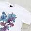 COVAS GRAPHIC ユニセックス Tシャツ "花金魚" 325240-10 ホワイト 白 半袖 綿100% 和柄 金魚 プリントTシャツ デザインTシャツ グラフィックTシャツ メンズ レディース 男女兼用