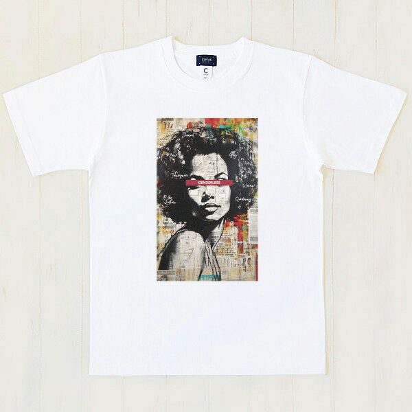 COVAS GRAPHIC Tシャツ ジェンダーレス ホワイト 白 349426-10 ユニセックス 半袖 綿100% ジェンダー SDGs プリントTシャツ デザインTシャツ グラフィックTシャツ メンズ レディース 男女兼用