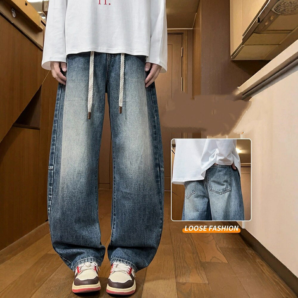 Rakuten - ジーンズ 春秋 ストレートパンツ 無地 快適 メンズ ファッション