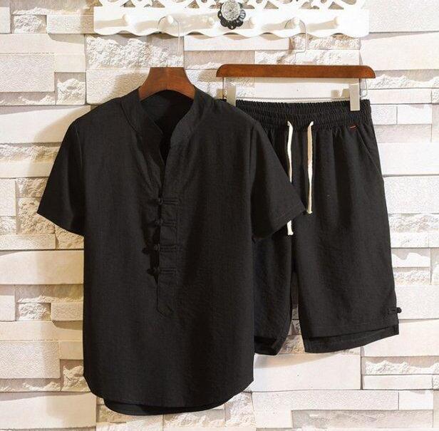 ジャージメンズ　上下セット　綿麻夏服 スウェット　トレーナー　セットアップ 涼しい 部屋着 運動着 ..