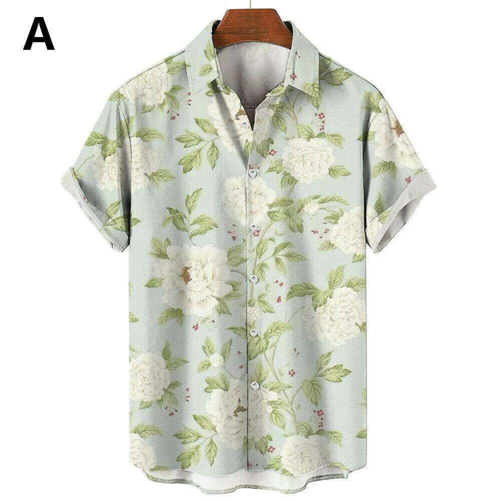 Short Sleeves （Shape Holding） - シャツ 半袖 花柄 メンズ