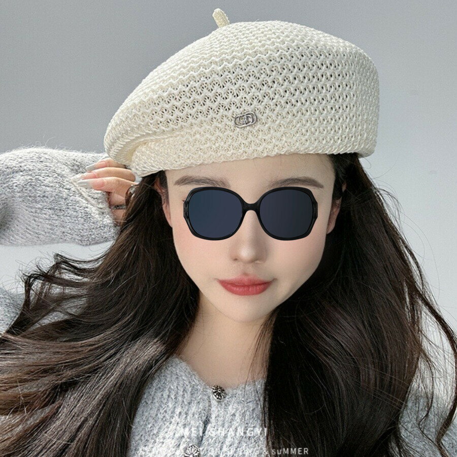 レディース ベレー帽 サマーニット 春夏 秋冬対応 通気性 伸縮性 おしゃれ かわいい 韓国風 無地 ポリ..