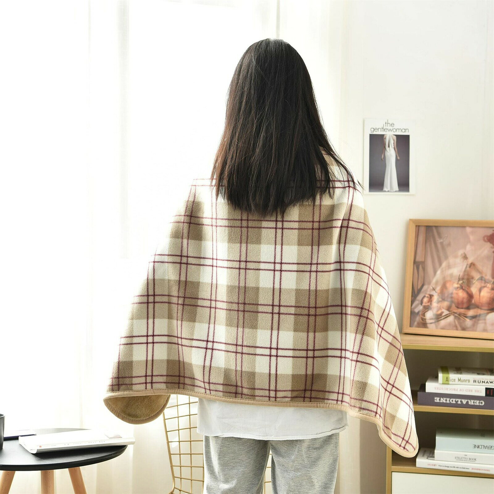 多機能 ショール お昼寝ブランケット 厚手 保温 [3]