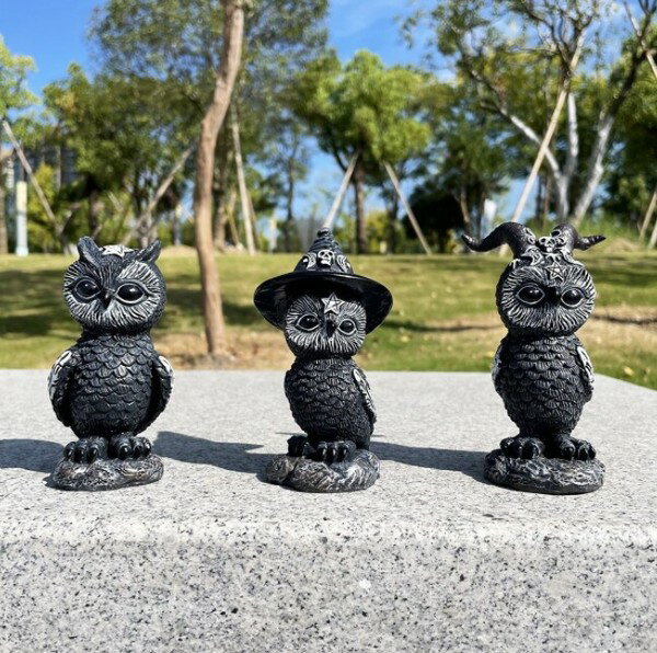 樂天商城 - 魔法猫 置物 樹脂 ガーデンアクセサリー