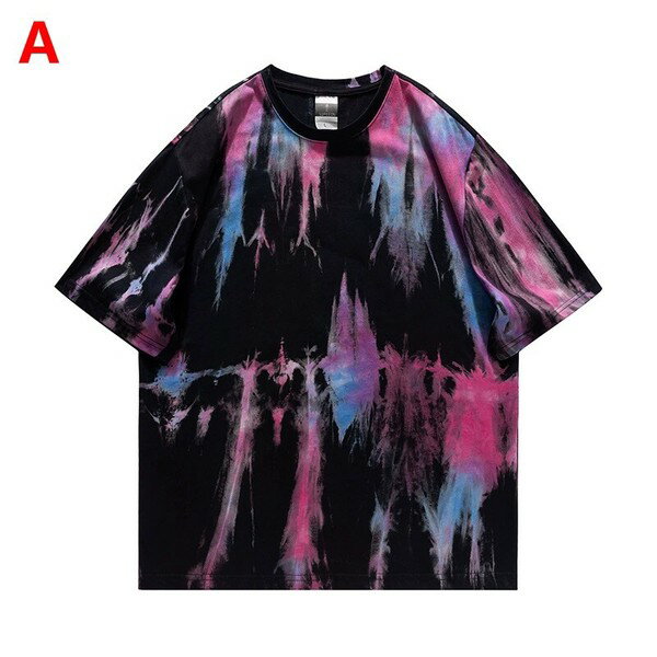 Rakuten - Tシャツ 半袖 絞染し ラウンドネック 快適 メンズ ファッション