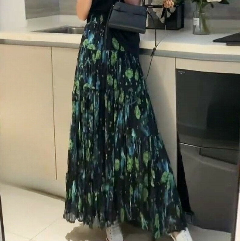 乐天商城 - スカート 花柄 ゆったり 快適 レディース ファッション
