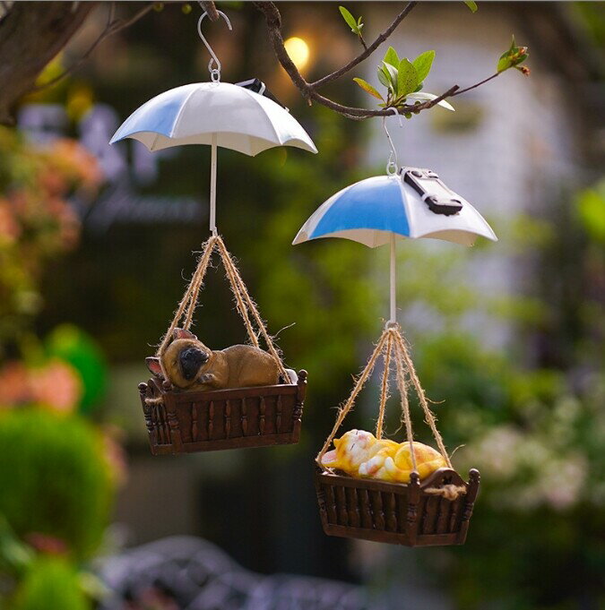 ソーラーランプ ガーデンライト 庭園 置物 樹脂 lha308(4)